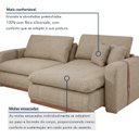 Ver imagem 5 de Sofá Cama Retrátil e Reclinável 2 Lugares Pés Madeira Maciça 210cm França Yescasa