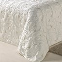 Ver imagem 2 de Cobre Leito King Melody Dupla Face Bordado 180 Fios 5 Peças - Marfim