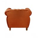 Ver imagem 3 de Poltrona Realeza Veludo Pés Torneados Espuma D28 Terracota 400 Bella Decor