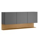 Ver imagem 1 de Armario Aereo 3 Portas 150 Cm Line Gris Cp Freijo Ktp