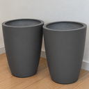Ver imagem 2 de Vaso de Fibra de Vidro Roma P 50cm Decorativo Cinza Escuro Fosco