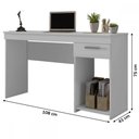 Ver imagem 2 de Escrivaninha Escritório 1 Gaveta e Nicho