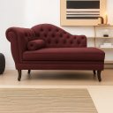 Ver imagem 1 de Recamier Divã Sofá 120cm Recepção Sala Larissa Suede:bordô/liso