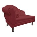 Ver imagem 3 de Recamier Divã Sofá 120cm Recepção Sala Larissa Suede:bordô/liso