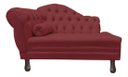 Ver imagem 2 de Recamier Divã Sofá 120cm Recepção Sala Larissa Suede:bordô/liso