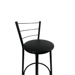 Kit 2 Banqueta Alta Preta Cozinha Gourmet Americana Balcão:preto - 3