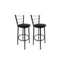 Ver imagem 1 de Kit 2 Banqueta Alta Preta Cozinha Gourmet Americana Balcão:preto