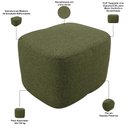 Ver imagem 6 de Poltrona de Amamentação com Balanço e Puff Orgânico Saori W01 Linho Verde - Lyam Decor