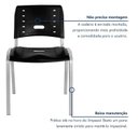 Ver mais imagens de Kit 2 Cadeiras Escritório Fixa Empilhável Hotel Auditório Elo Preto/Aluminio