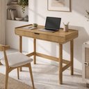 Ver imagem 4 de Mesa Escrivaninha Orgânica Home Office 1 Gaveta 100cm Nordic A03 Hanover Roble - Lyam Decor