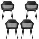 Ver imagem 1 de Kit 4 Cadeiras Marcela Montreal em Polipropileno com Assento Estofado - Design Moderno com Conforto