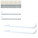 Ver imagem 1 de 2 Cabideiros para Roupas 80cm Fixo de Parede Loja Closet + 2 Araras Rt 40cm 10 Cabides Branco