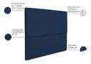 Ver imagem 3 de Cabeceira Cama Box Organica Casal 140cm Luna Suede C/frame Azul