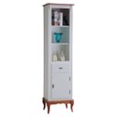 Ver imagem 1 de Estante para Sala 2 Prateleiras 1 Gaveta 1 Porta Pés Luiz Xv 60104 Linz Móveis - Off White/imbuia Gl