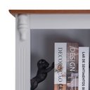 Ver imagem 2 de Estante para Sala 2 Prateleiras 1 Gaveta 1 Porta Pés Luiz Xv 60104 Linz Móveis - Off White/imbuia Gl