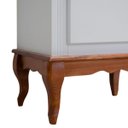 Ver imagem 3 de Estante para Sala 2 Prateleiras 1 Gaveta 1 Porta Pés Luiz Xv 60104 Linz Móveis - Off White/imbuia Gl