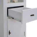 Ver imagem 4 de Estante para Sala 2 Prateleiras 1 Gaveta 1 Porta Pés Luiz Xv 60104 Linz Móveis - Off White/imbuia Gl