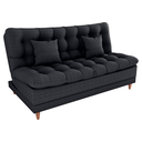 Ver imagem 1 de Sofa Cama 2 Lugares 185 Cm Duda Tecido Pompeia G501 Chumbo Milani Store