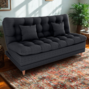 Ver imagem 2 de Sofa Cama 2 Lugares 185 Cm Duda Tecido Pompeia G501 Chumbo Milani Store