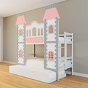 Ver imagem 2 de Treliche Castelo Encantado - Madeira Maciça Branco/cinza/rosa | Housin