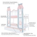 Ver imagem 6 de Treliche Castelo Encantado - Madeira Maciça Branco/cinza/rosa | Housin