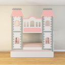 Ver imagem 1 de Treliche Castelo Encantado - Madeira Maciça Branco/cinza/rosa | Housin