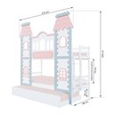 Ver imagem 5 de Treliche Castelo Encantado - Madeira Maciça Branco/cinza/rosa | Housin