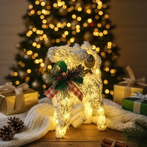 Rena de Neve 30cm - 30 Leds Branco Quente Bivolt | 8 Funções