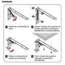 Ver imagem 3 de Suporte Para Mesa Dobrável 500mm Branco o Par