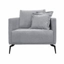 Ver imagem 7 de Kit 2 Poltronas Decorativas Pés em Aço Stagno Linho Cinza - Gran Belo