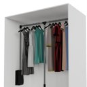 Ver imagem 6 de Cabideiro Extensível Cromado para Roupeiro com 85 a 115 cm de Largura