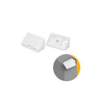 Cantoneira Conector de 4 Furos com Tampa Branca Pacote com 100 Unidades