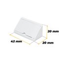 Ver imagem 4 de Cantoneira Conector de 4 Furos com Tampa Branca Pacote com 100 Unidades