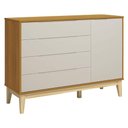 Ver imagem 1 de Cômoda com Porta Classic Elfe Areia Acetinado Savana Natural - Reller
