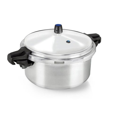 Panela de Pressão Profissional 30 Cm 8 L em Alumínio Polido Nigro