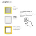 Ver imagem 5 de Painel Led Taschibra Quadrado Sobrepor 18+6w Dual Color Black Bivolt