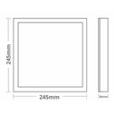 Ver imagem 6 de Painel Led Taschibra Quadrado Sobrepor 18+6w Dual Color Black Bivolt