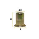 Ver imagem 5 de Porca Rebite Rosca Interna M5 x 13 mm - 100 Unidades