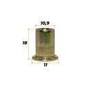 Ver imagem 5 de Porca Rebite Rosca Interna M8 x 17 mm - 100 Unidades