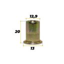 Ver imagem 4 de Porca Rebite Rosca Interna M10 x 19 mm - 100 Unidades