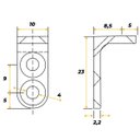 Ver imagem 6 de Cantoneira Suporte Cadeirinha 14 x 20 Maciça Niquelada - Pacote com 100