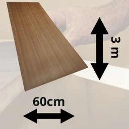 Revestimento Formica Madeirado Marrom Carvalho Munique Duratex 3m X 60cm Acabamento Resistente Movei - 3