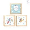 Ver imagem 1 de 3 Quadrinhos Decorativos Infantil Dinossauro Avião Balão: Pinus