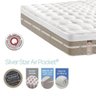 Cama Box Queen Castor Silver Star Air One Face Pocket 158x198x59 + Box Castor - 2