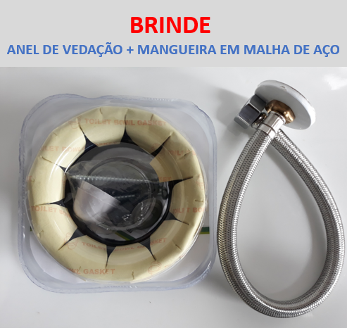 Vaso Sanitário Monobloco Completo - Caixa Acolpada com Assento Cor Preto - 6