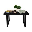 Ver imagem 2 de Mesa De Centro Lateral De Apoio Para Sala Estar Square Preto Laca