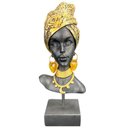 Ver imagem 1 de Escultura Cabeça Africana Decorativo - 23x10x6cm Prime Home Decor