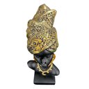 Ver imagem 4 de Escultura Cabeça Africana Decorativo - 23x10x6cm Prime Home Decor