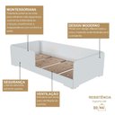 Ver imagem 6 de Quarto Infantil Completo Guarda-Roupa Closet e Cama Solteiro Montessoriana 100% MDF Olivia e Mark Branco