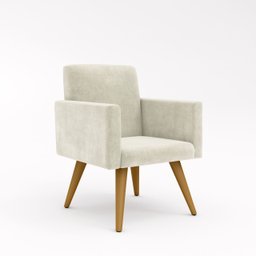 Poltrona para Escritório - Balaqui Decor Cor:bege - 1